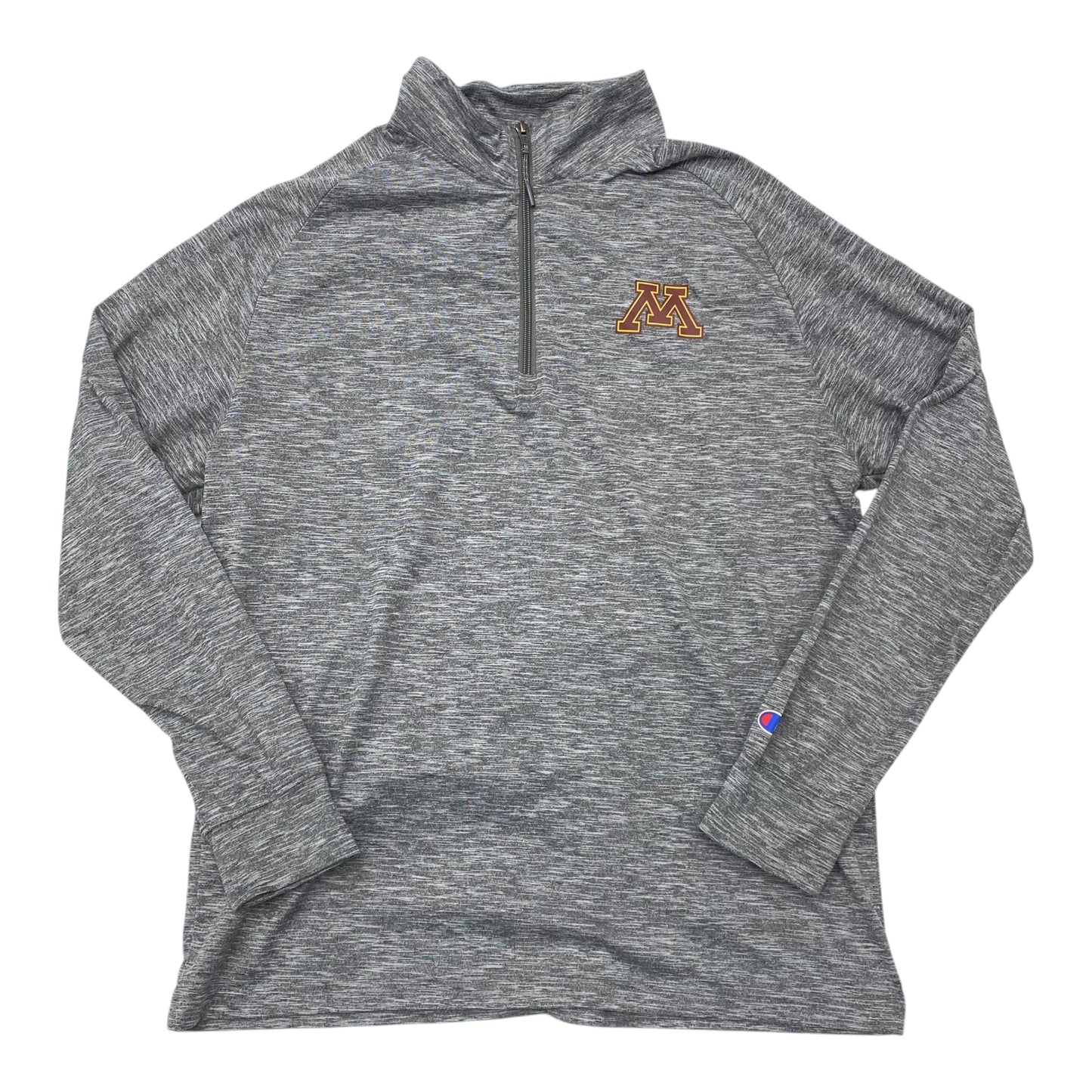 Athletic Sweatshirt Collar By Champion In Grey, Size:M