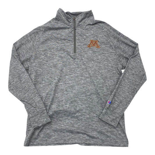 Athletic Sweatshirt Collar By Champion In Grey, Size:M