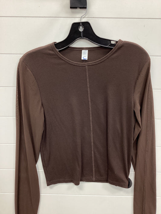 Athletic Top Ls Crewneck By Old Navy In Brown, Size:L
