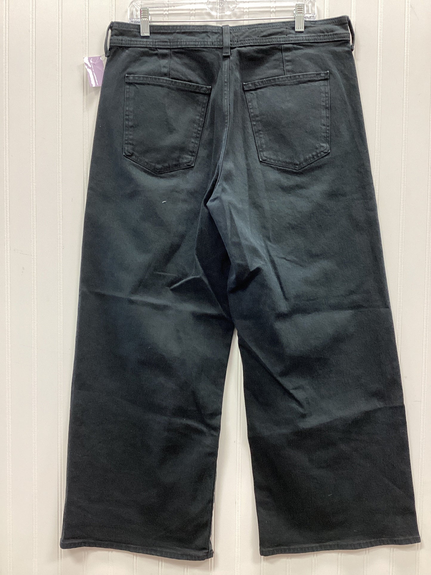Jeans Wide Leg By Universal Thread In Black Denim, Size:14