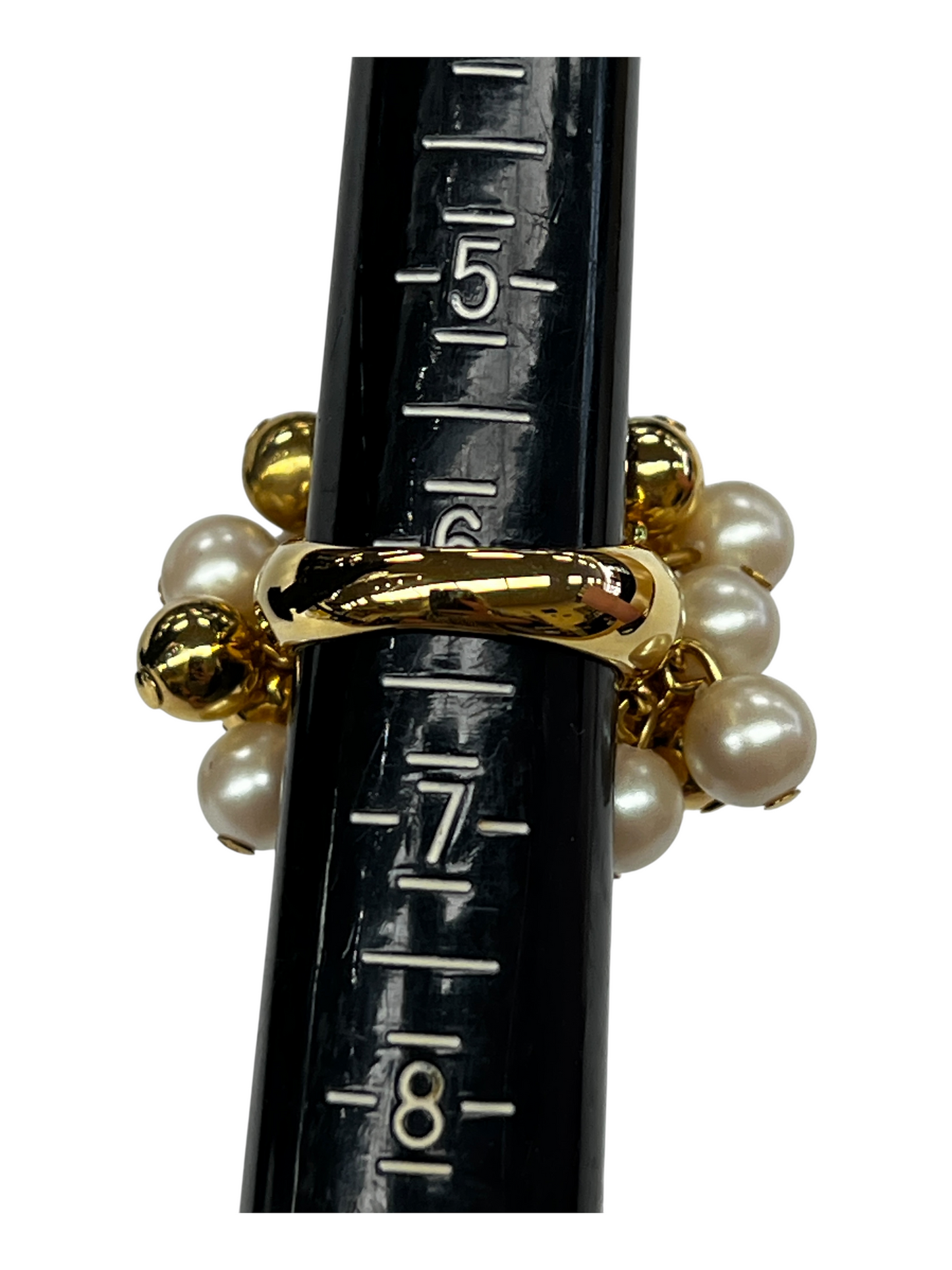 Ring Designer By Kate Spade In Gold & White, Size:6