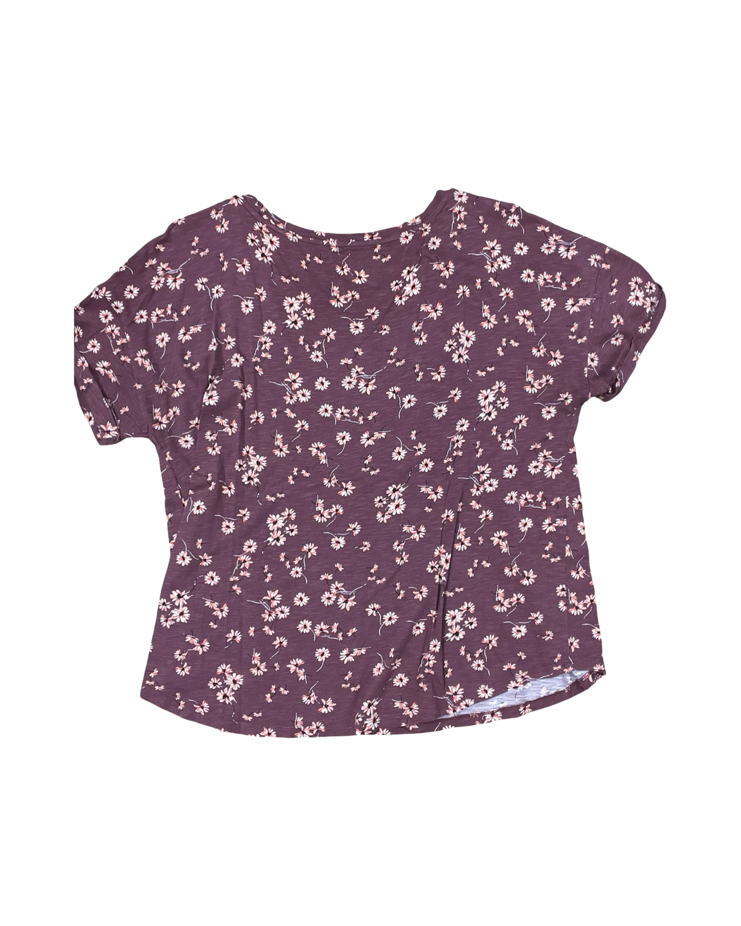 Top Ss By Maurices In Maroon, Size:1X