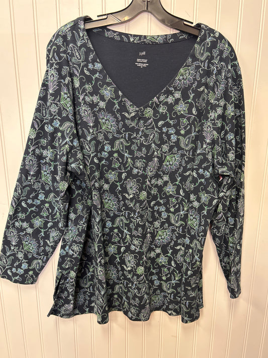 Top Ls By J. Jill In Navy, Size:2X