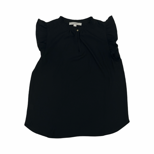 Blouse Sleeveless By Loft In Black, Size:M