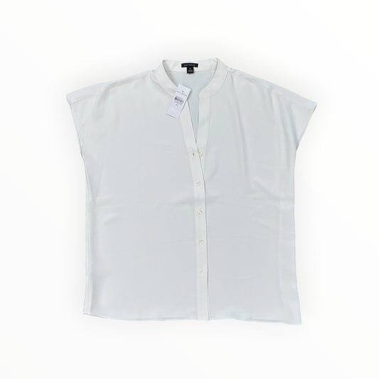 Blouse Sleeveless By Ann Taylor In Cream, Size:Xs