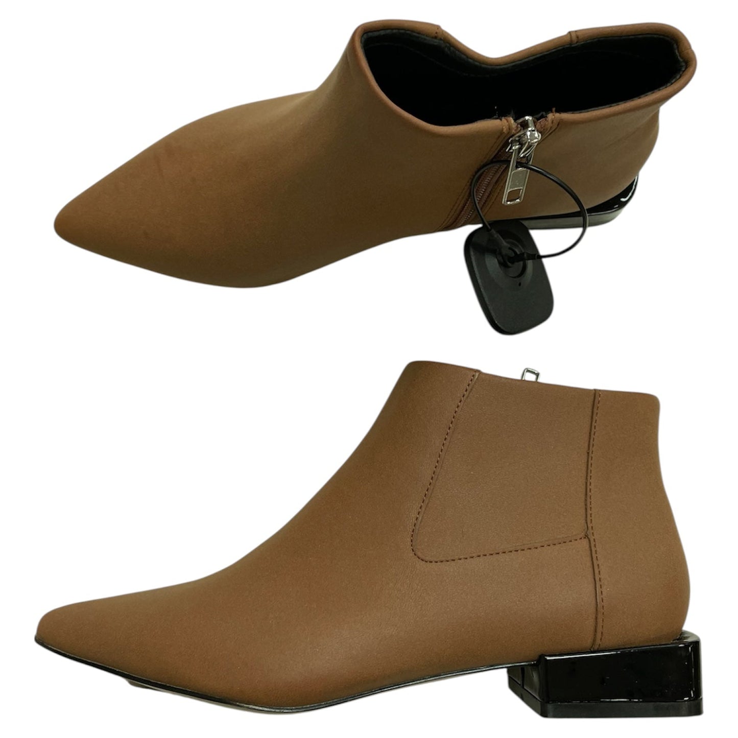Boots Ankle Heels By Cmc In Brown, Size:6