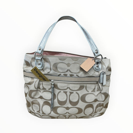 Handbag Designer By Coach In Tan, Size:Large