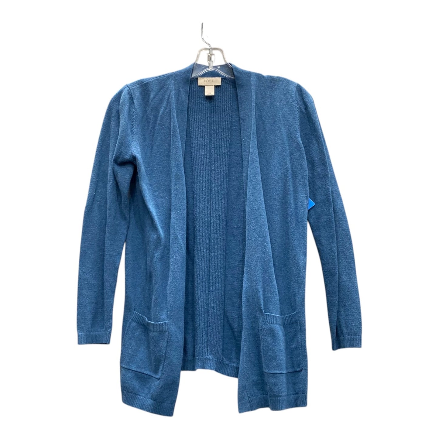 Sweater Cardigan By Loft In Blue, Size:Xs