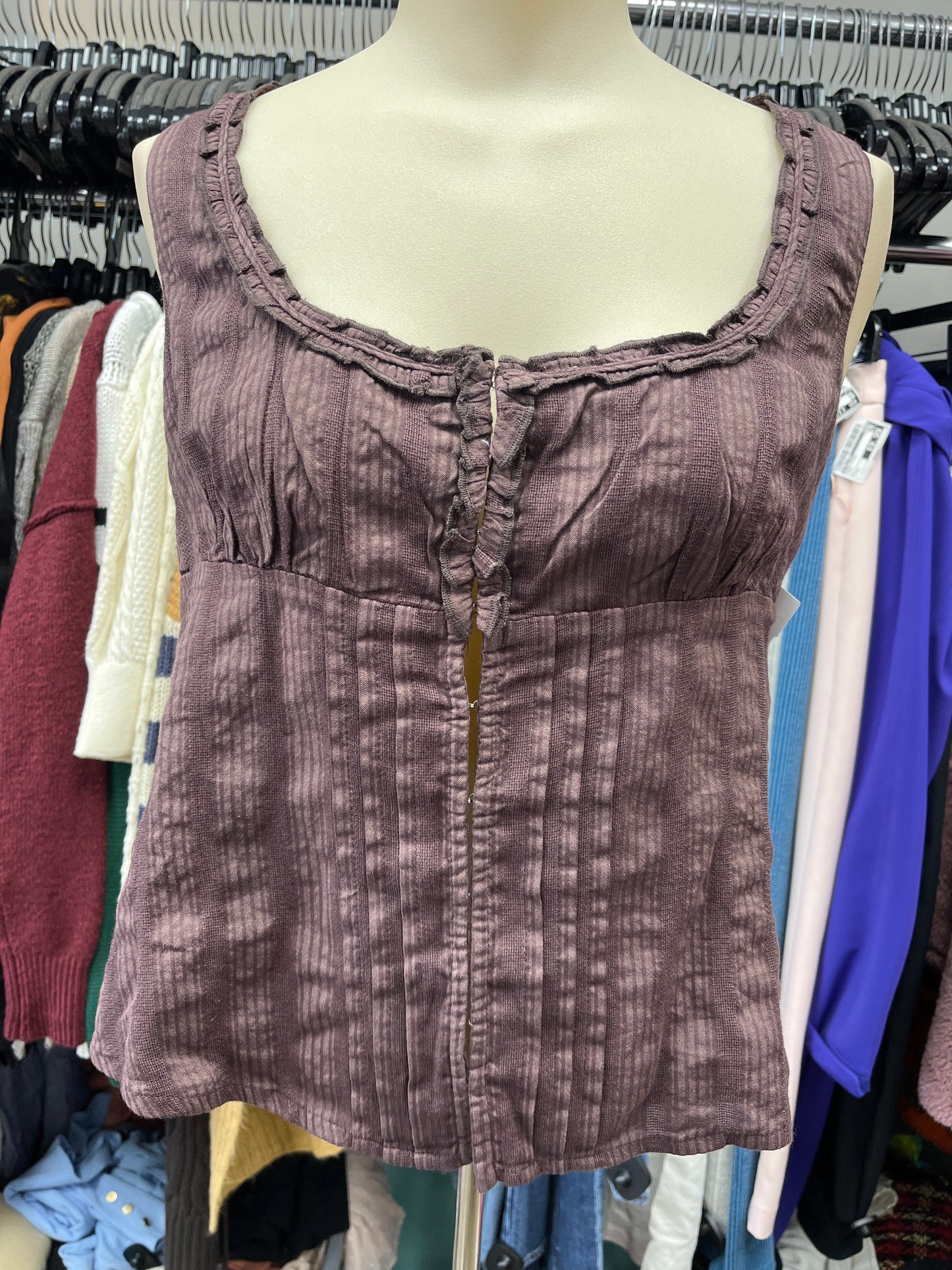Top Sleeveless By Free People In Brown, Size:L