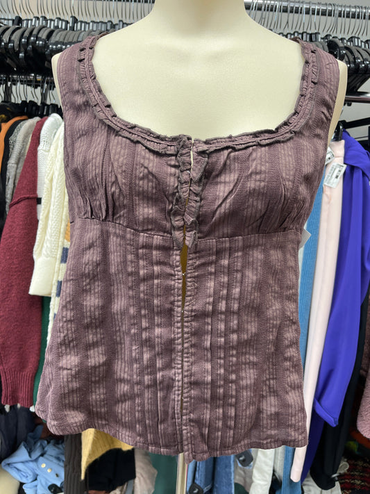 Top Sleeveless By Free People In Brown, Size:L
