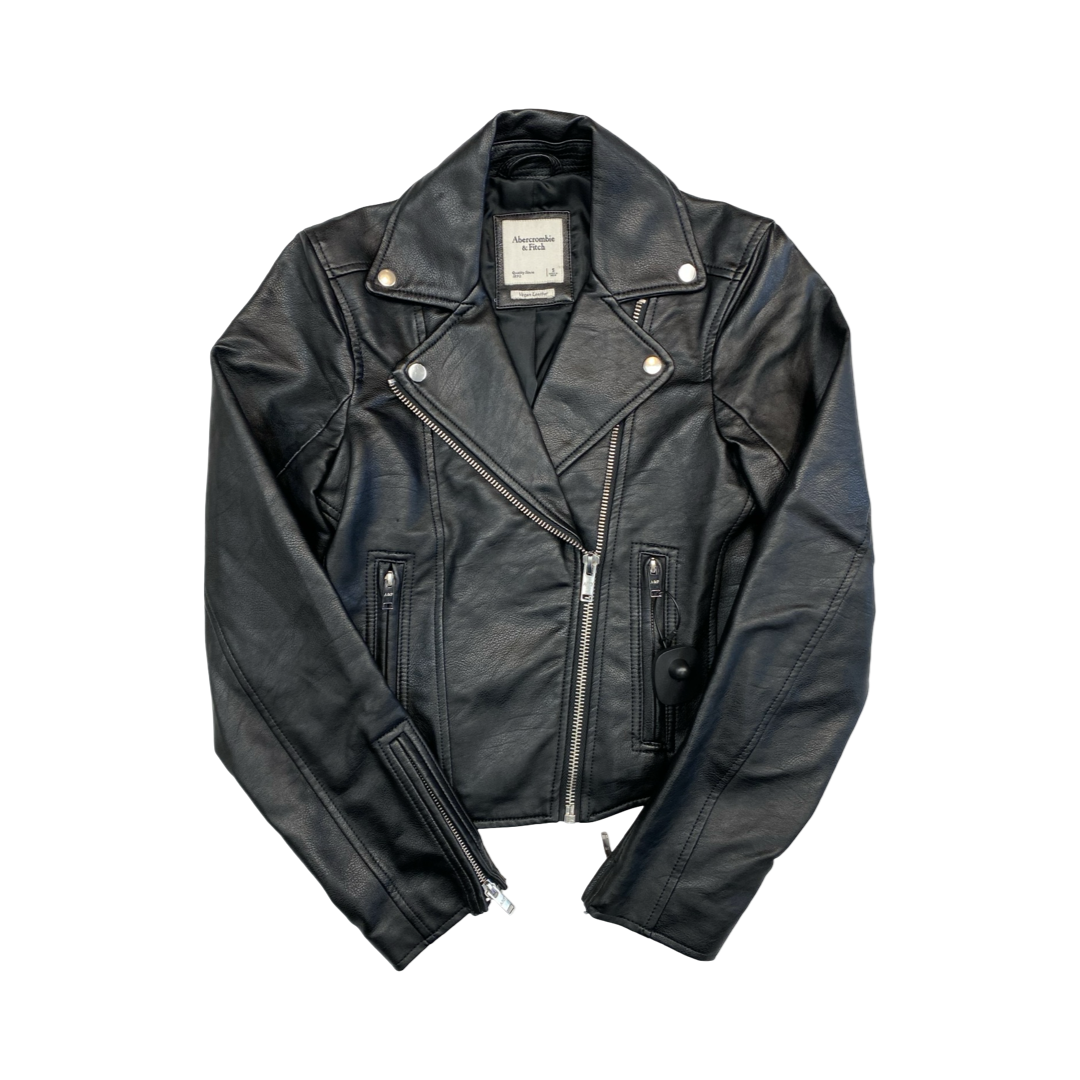Jacket Moto By Abercrombie And Fitch In Black, Size:S