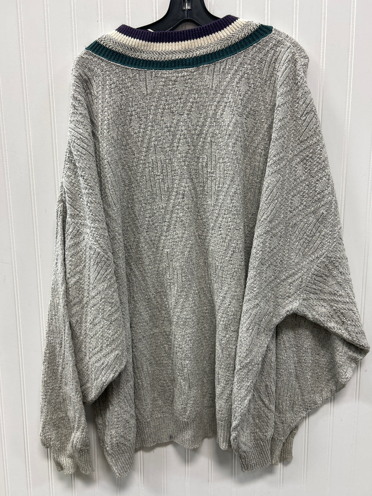 Sweater By Harbor Bay In Grey, Size:4X