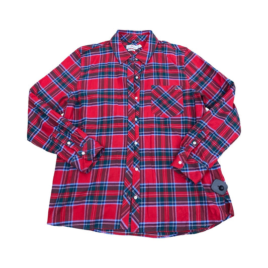 Top Ls By Vineyard Vines In Plaid Pattern, Size:14