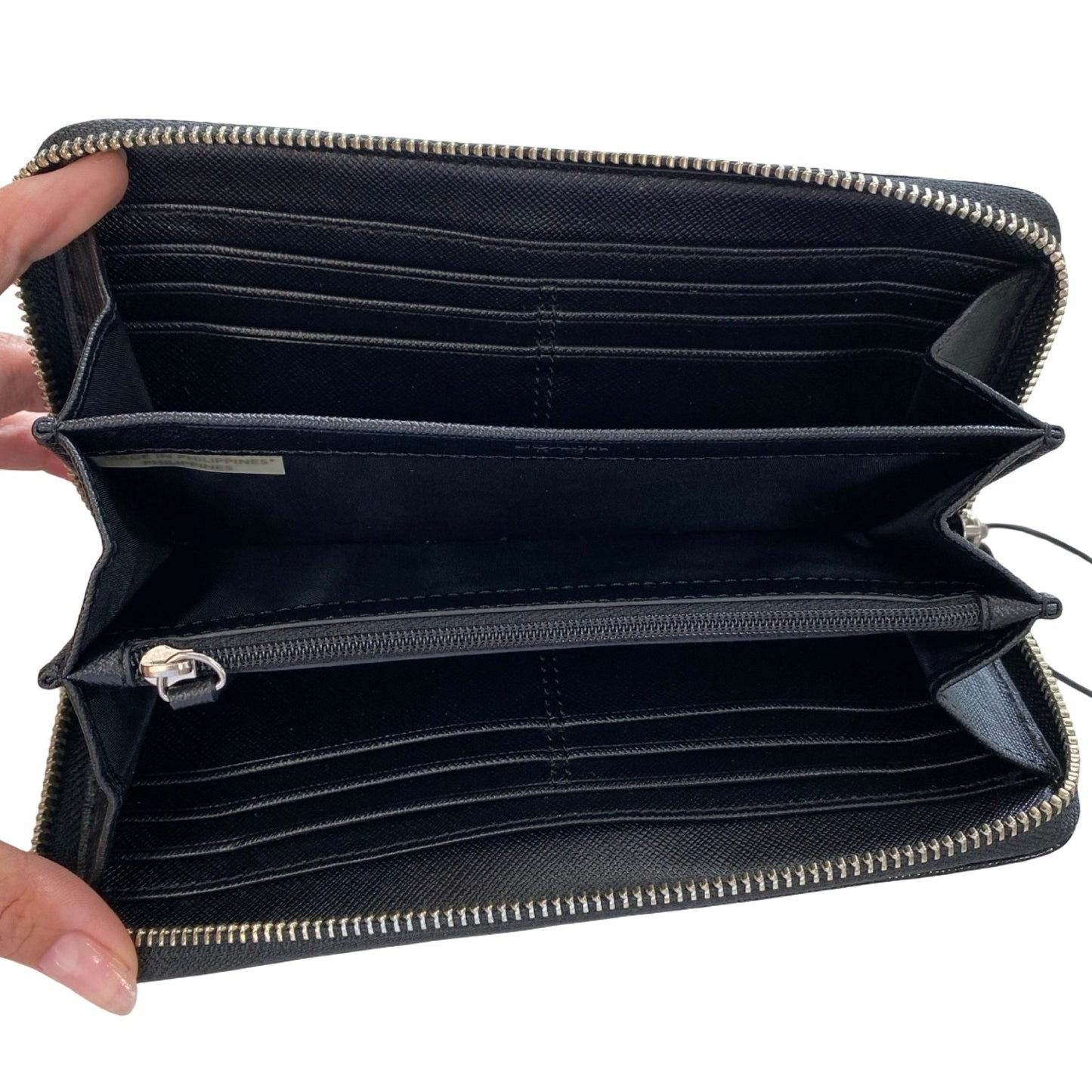 Wallet Designer By Coach In Black & Grey, Size:Large