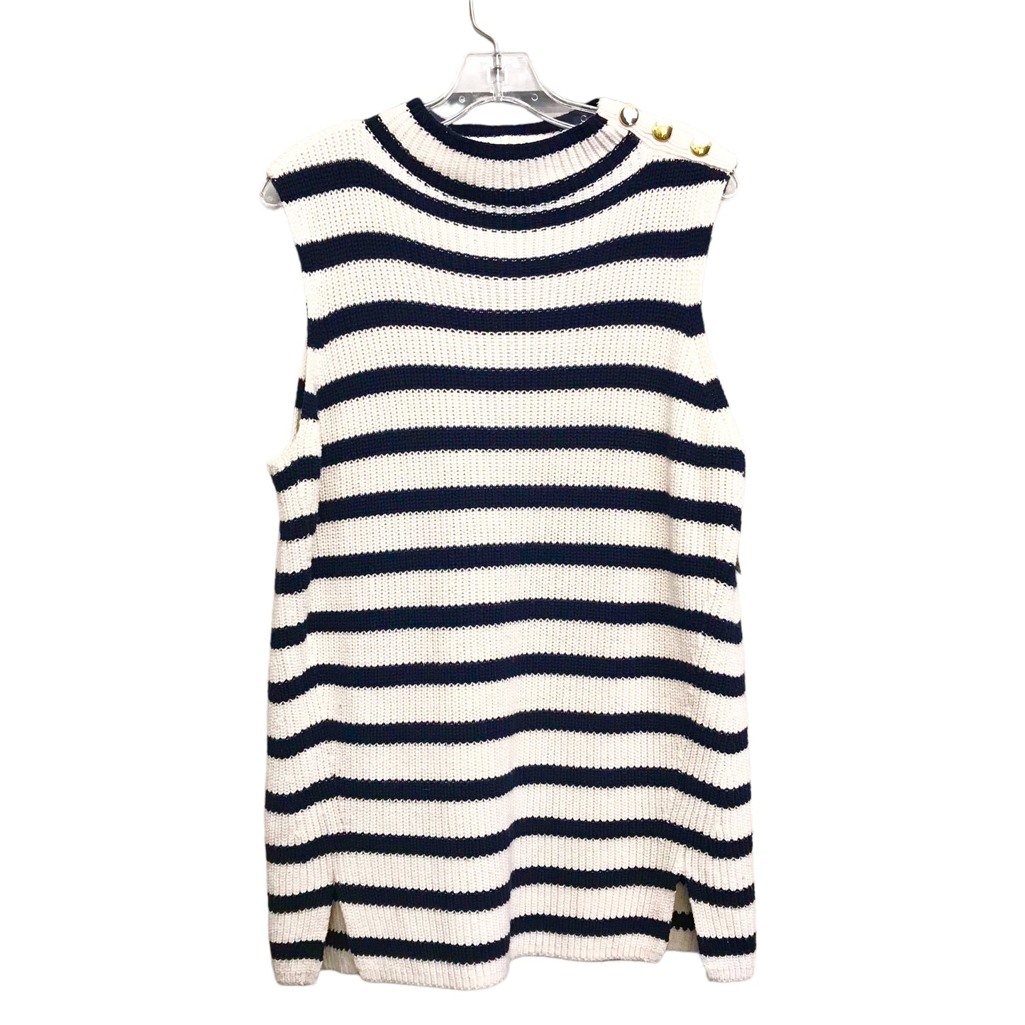 NAVY VEST SWEATER by LOFT Size:L