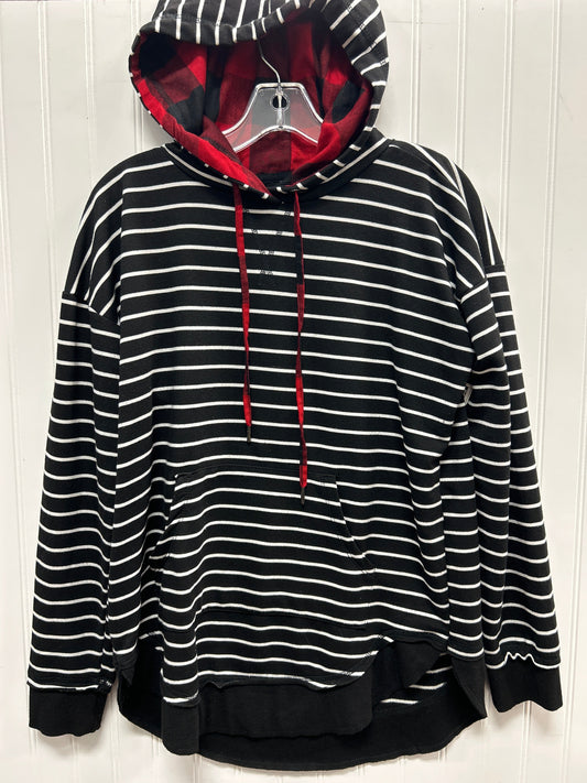 Sweatshirt Hoodie By Maurices In Black & Red, Size:M