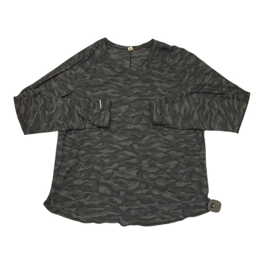 Athletic Top Ls Crewneck By Lululemon In Camouflage Print, Size:12