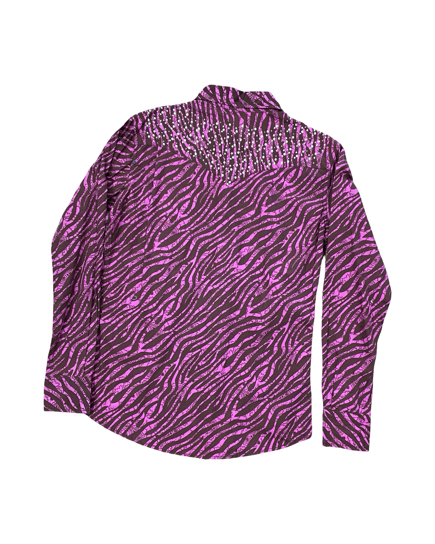 Blouse Ls By Clothes Mentor In Brown & Pink, Size:M