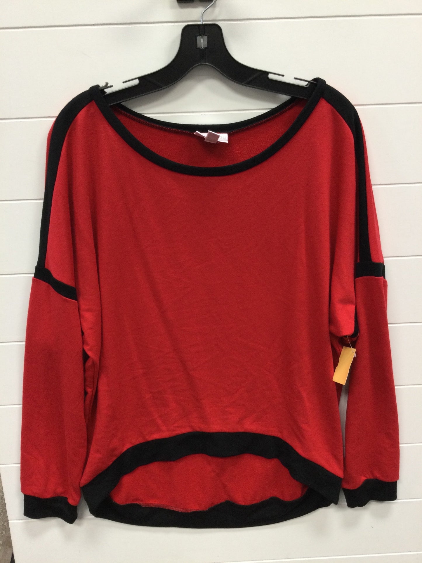 Top Ls By Bisou Bisou In Black & Red, Size:L