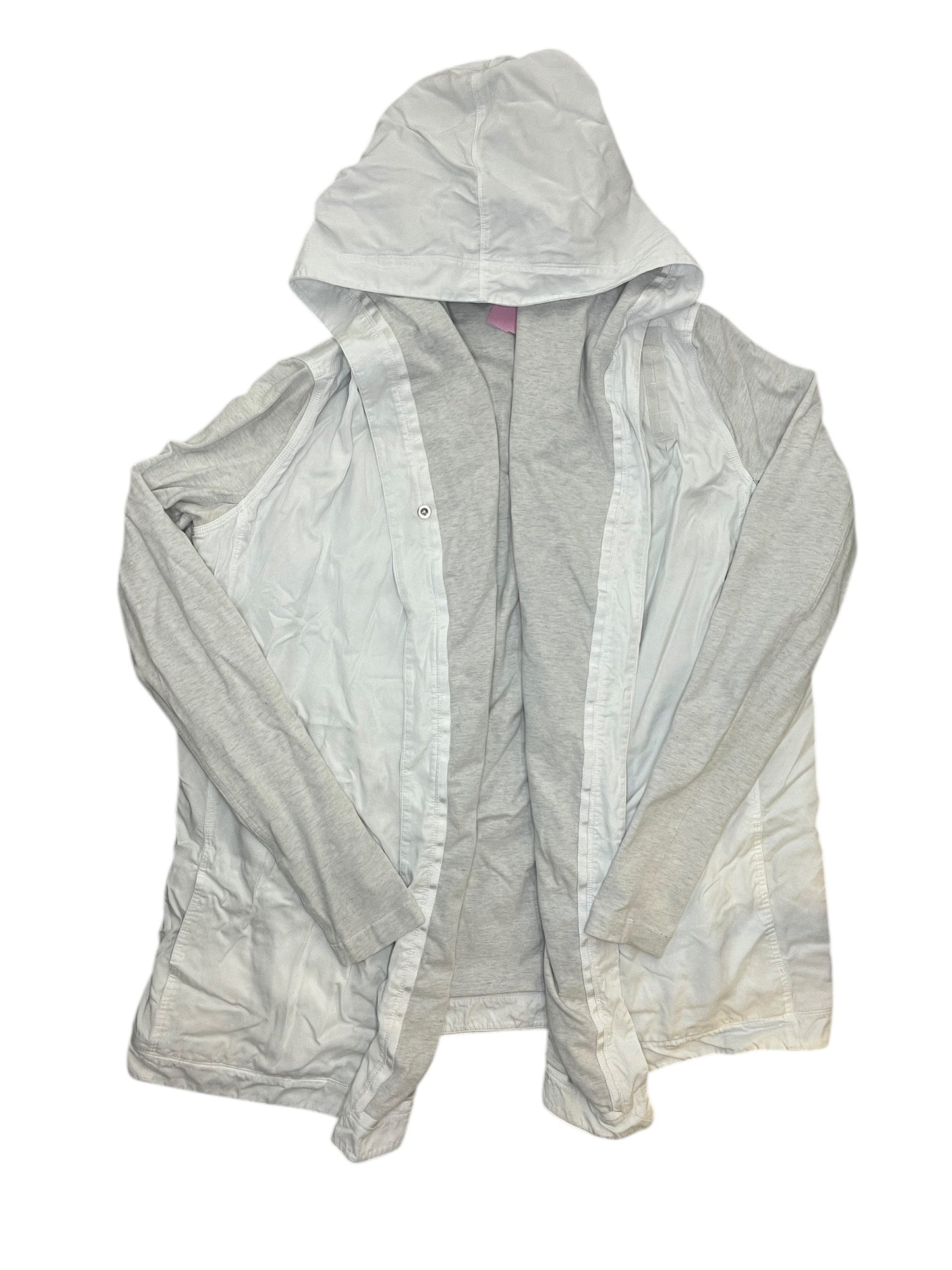 Athletic Jacket By Lululemon In White, Size:M