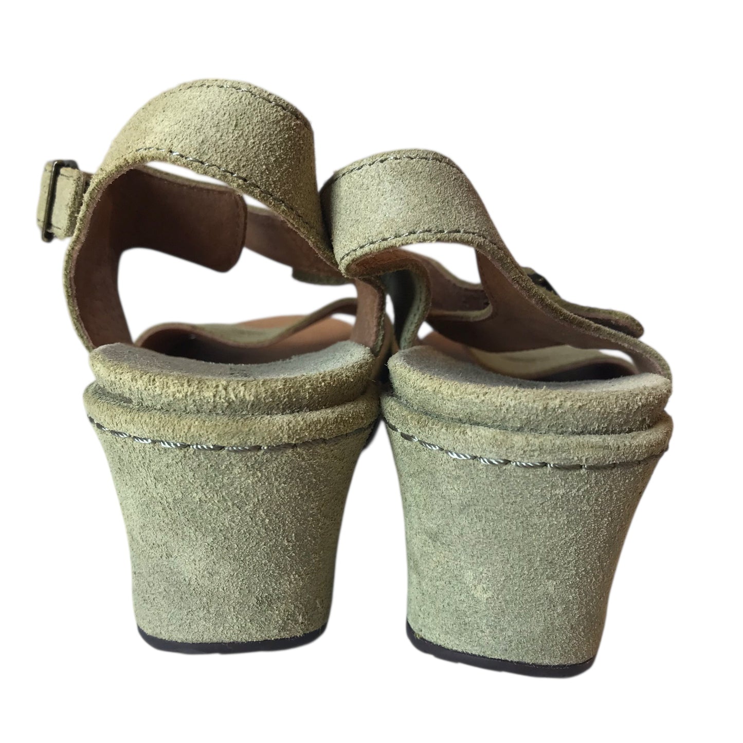 Sandals Heels Wedge By Ariat In Green, Size:7.5