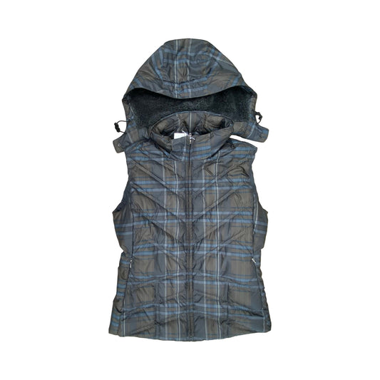 Vest Puffer & Quilted By Patagonia In Plaid Pattern, Size:M
