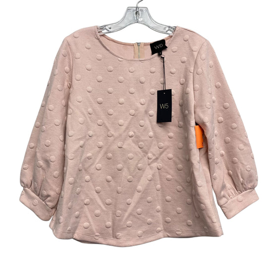 Top 3/4 Sleeve By W5 In Pink, Size:M