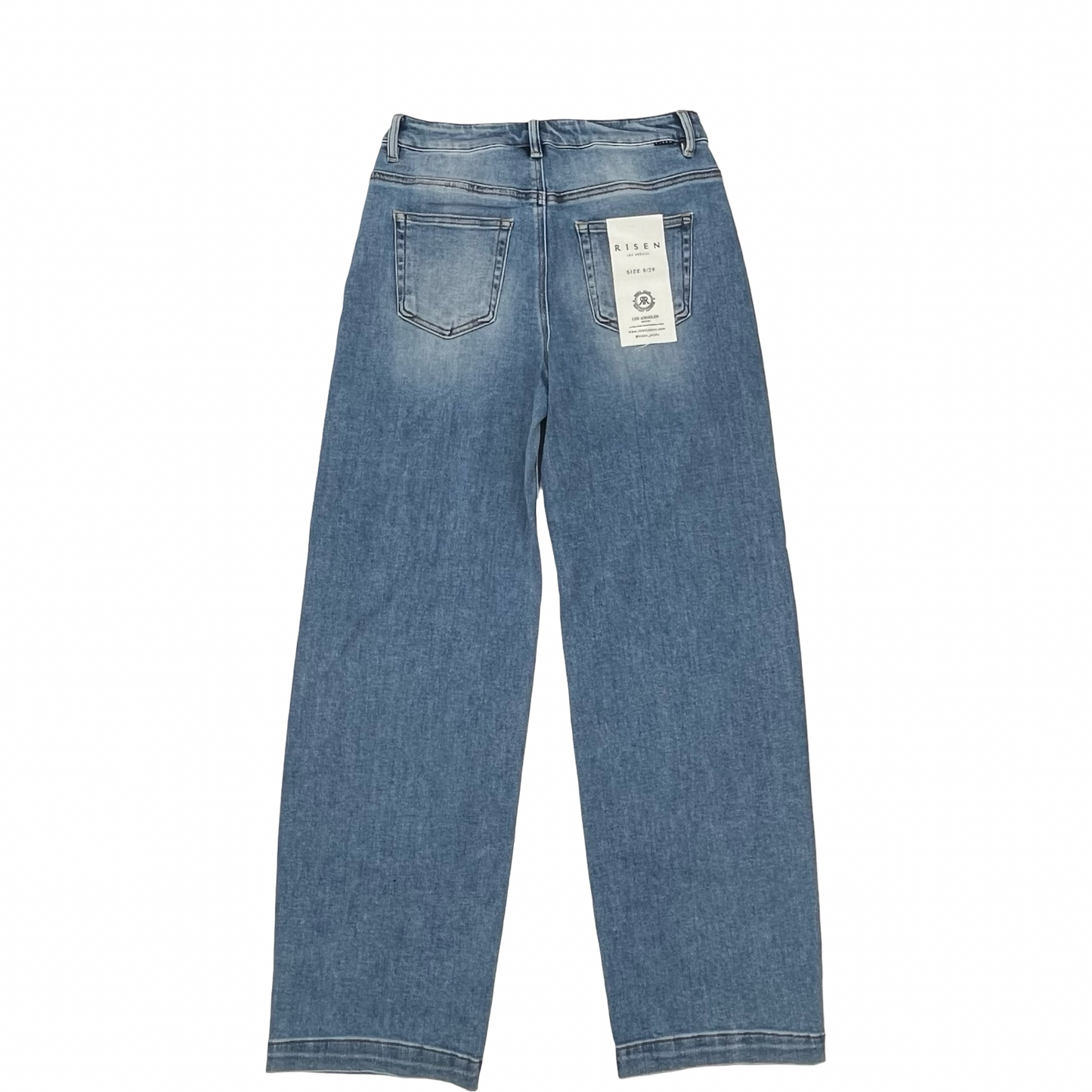 Jeans Straight By Risen In Blue Denim, Size:8