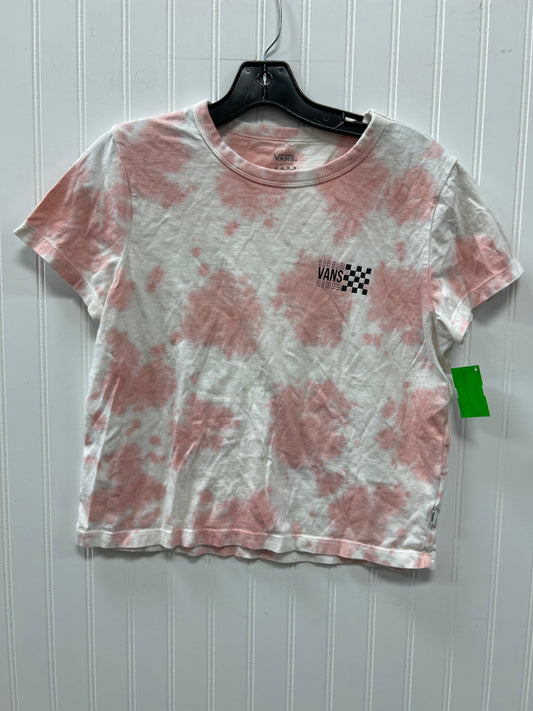 Top Ss By Vans In Pink & White, Size:L