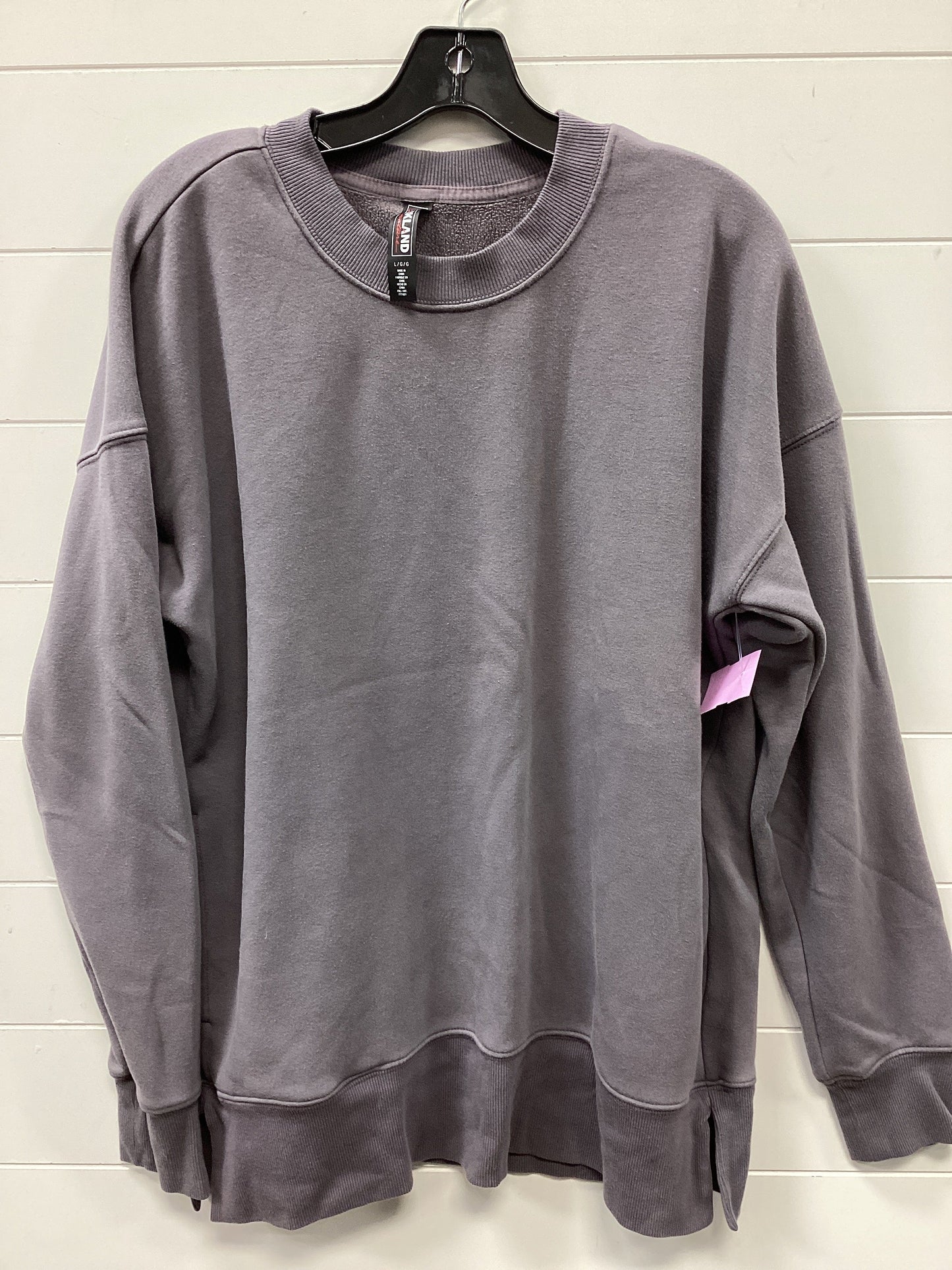 Sweatshirt Crewneck By Kirkland In Grey, Size:L