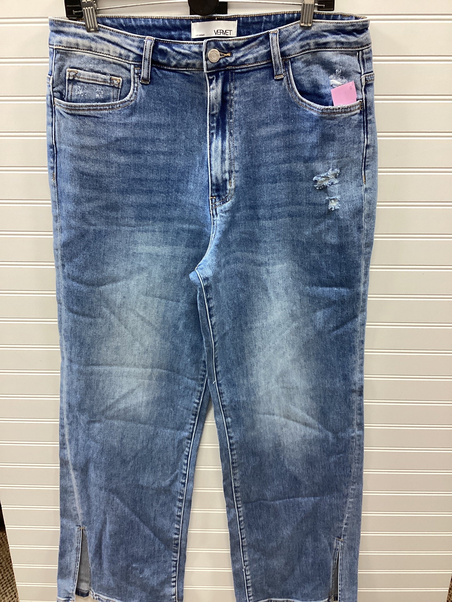 Jeans Wide Leg By Vervet In Blue Denim, Size:12