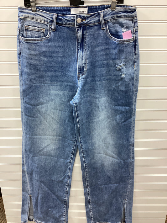Jeans Wide Leg By Vervet In Blue Denim, Size:12