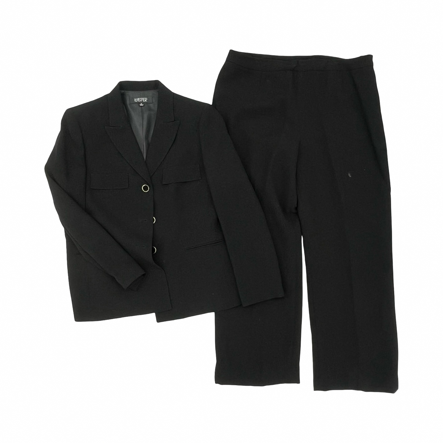 Pants Suit 2Pc By Kasper In Black, Size:14
