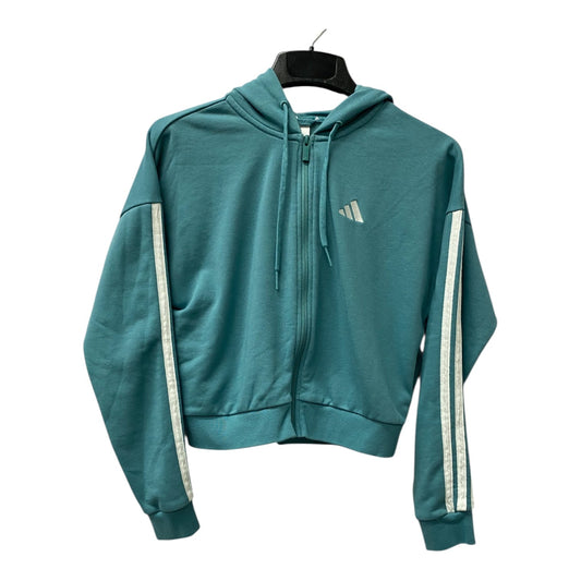Athletic Jacket By Adidas In Green, Size:S