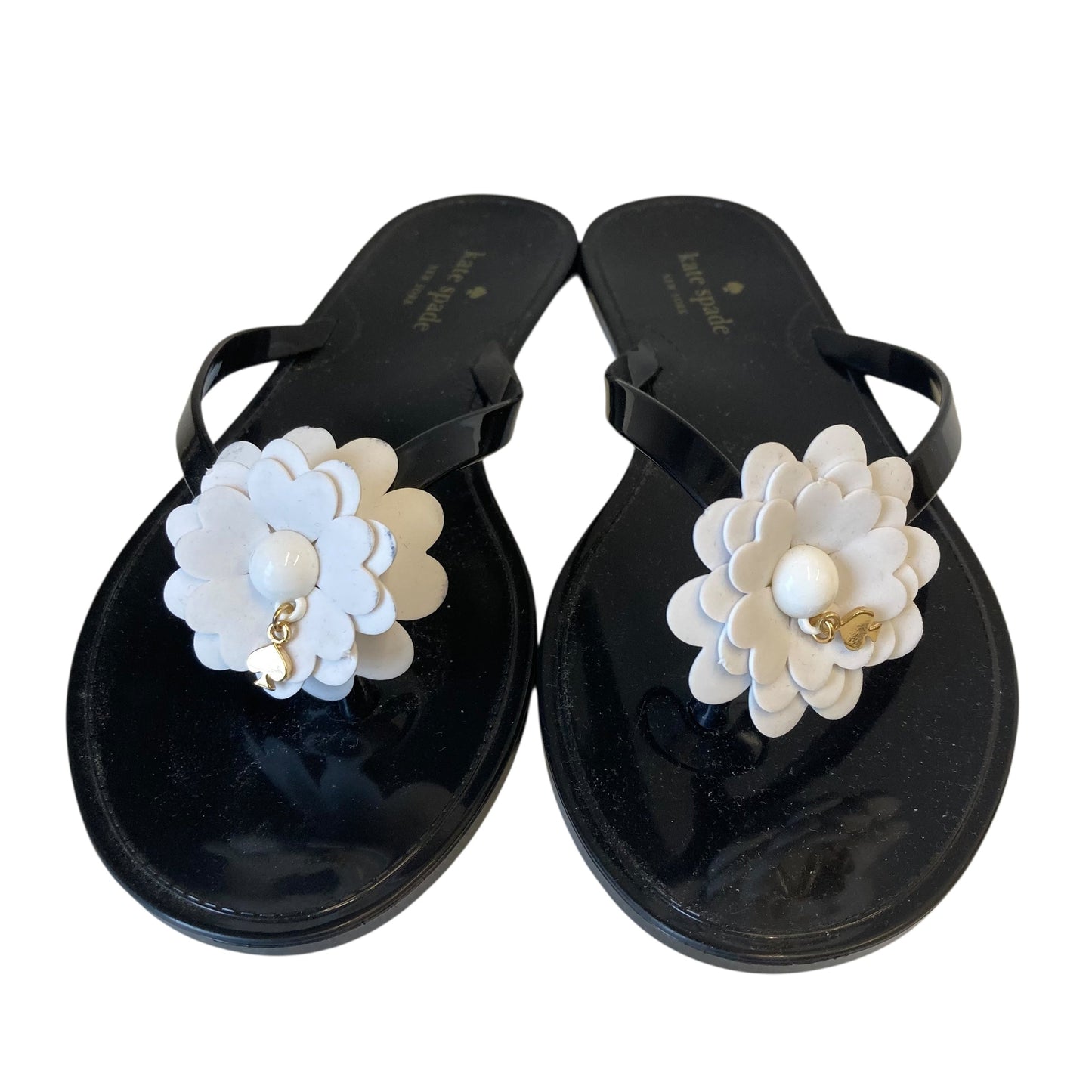 Sandals Designer By Kate Spade In Black, Size:6