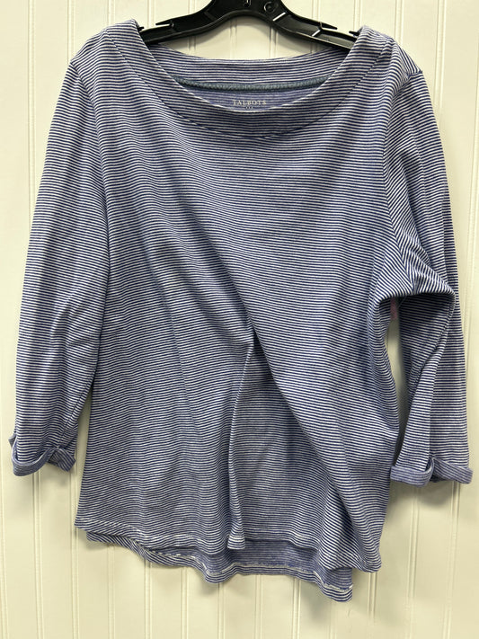 Top Ls By Talbots In Blue & White, Size:Xl