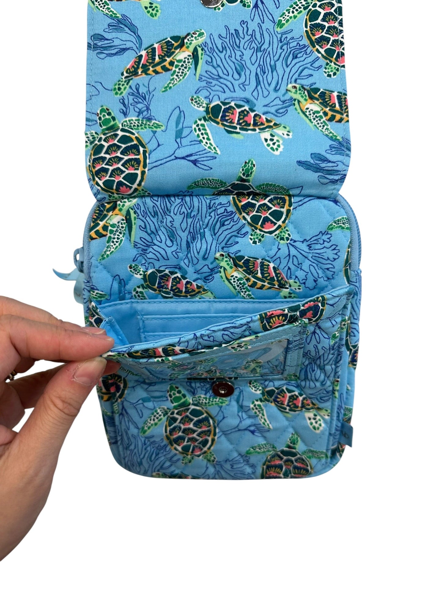 Crossbody By Vera Bradley In Blue & Green, Size:Small