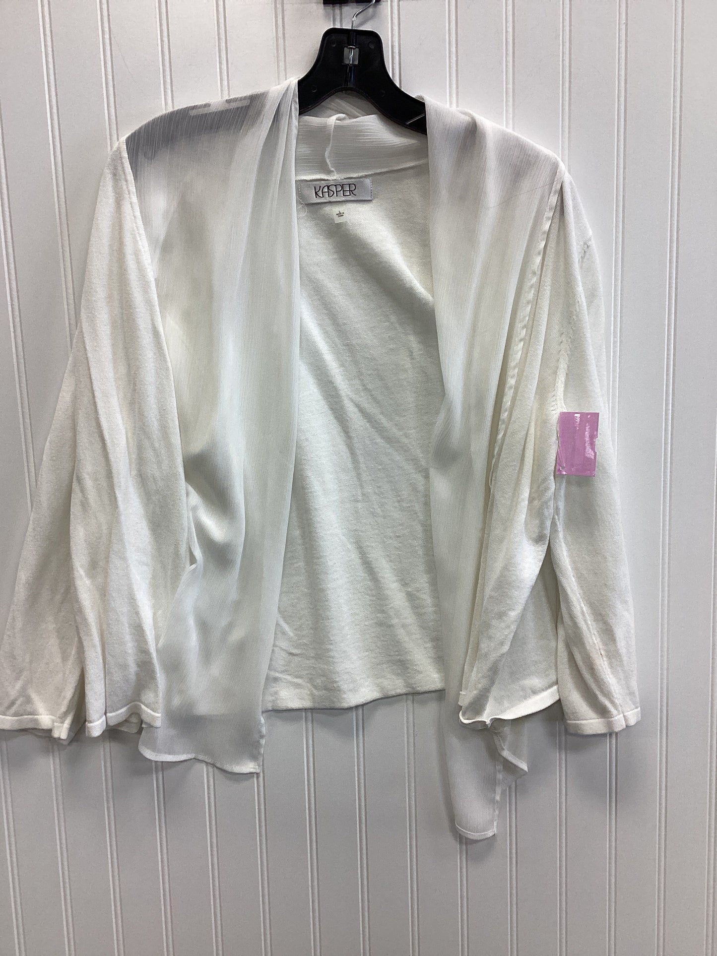 Blouse Ls By Kasper In White, Size:L