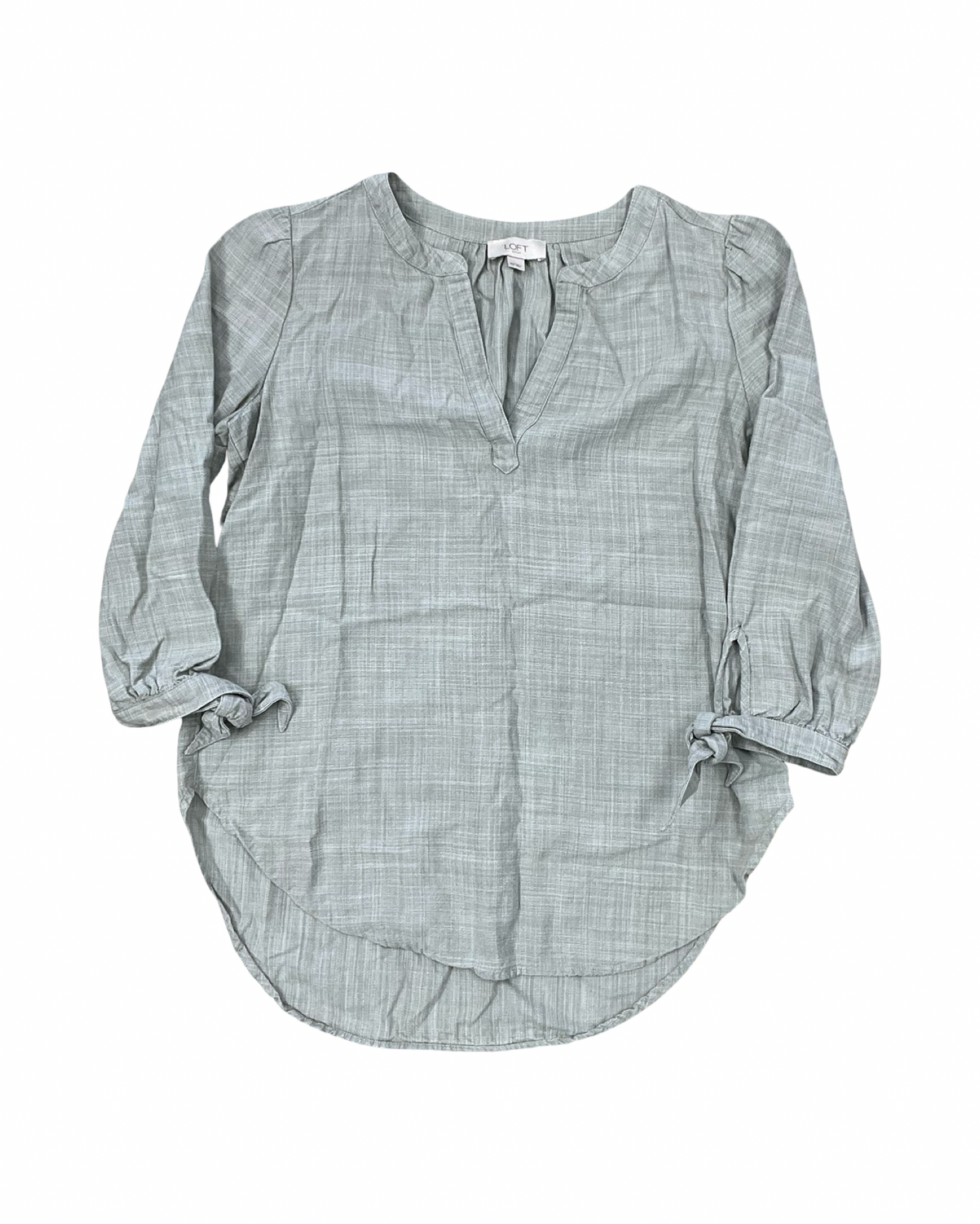 Top 3/4 Sleeve By Loft In Green, Size:Xs