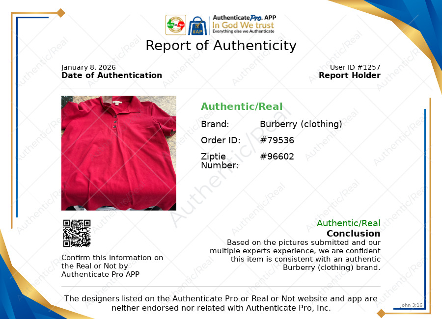 Top Short Sleeve Luxury Designer By Burberry In Red, Size: M