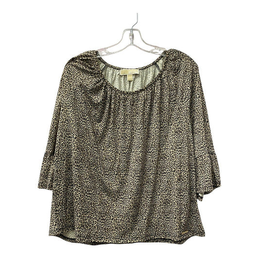 Top Ls By Michael By Michael Kors In Animal Print, Size:L
