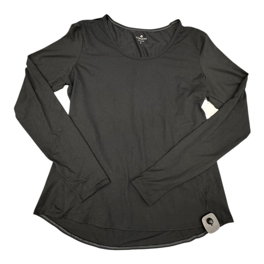 Athletic Top Ls Crewneck By Athleta In Black, Size:L