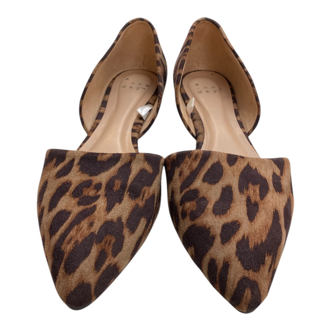 Shoes Flats By A New Day In Leopard Print, Size:6.5