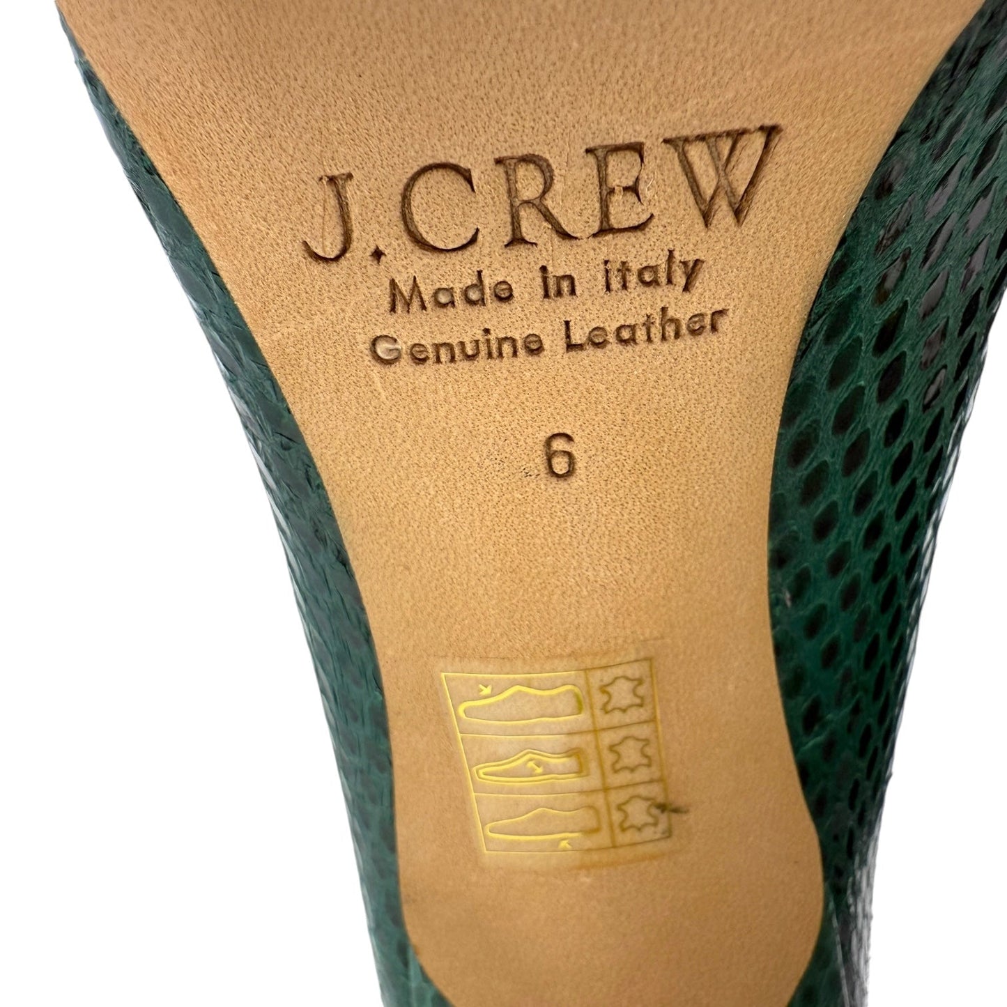 Roxie Snakeskin Stiletto Pumps By J. Crew Collection In Green, Size: 6