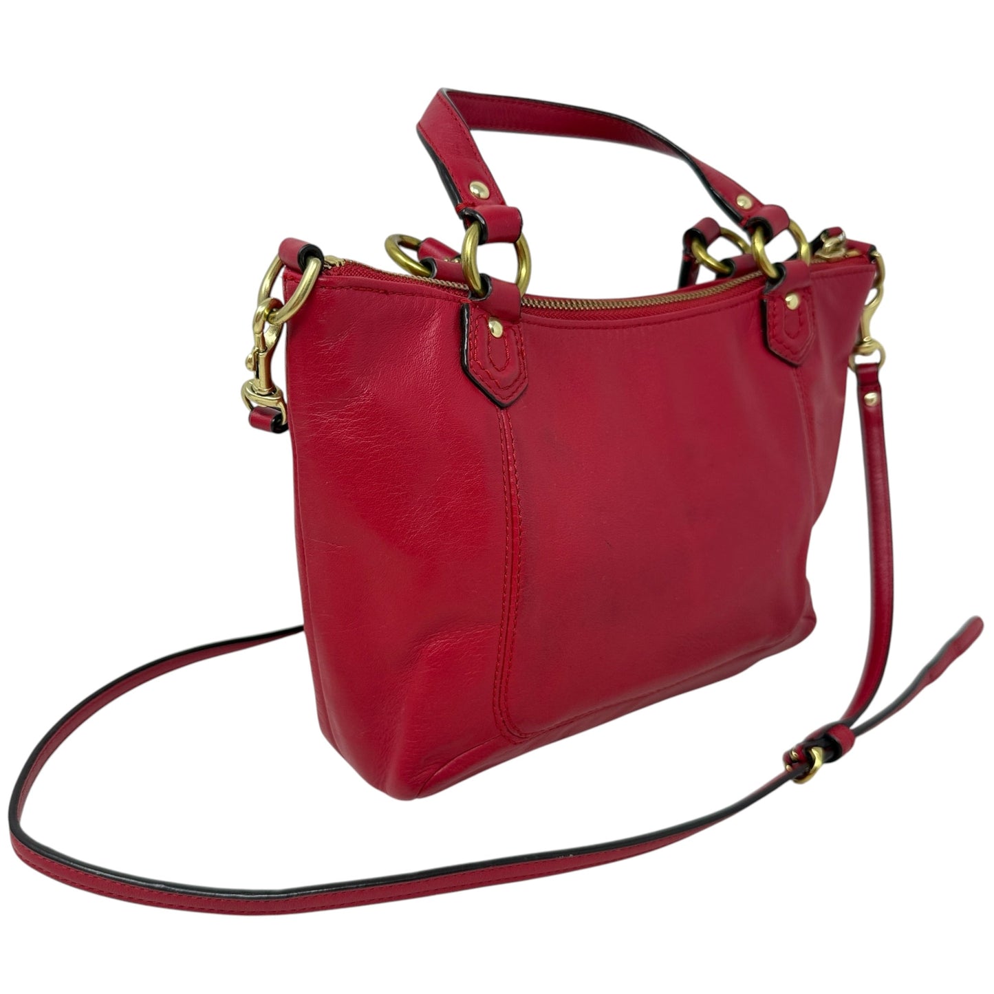 Campbell Leather Mini Tote Crossbody Bag Designer By Coach, Size: Medium