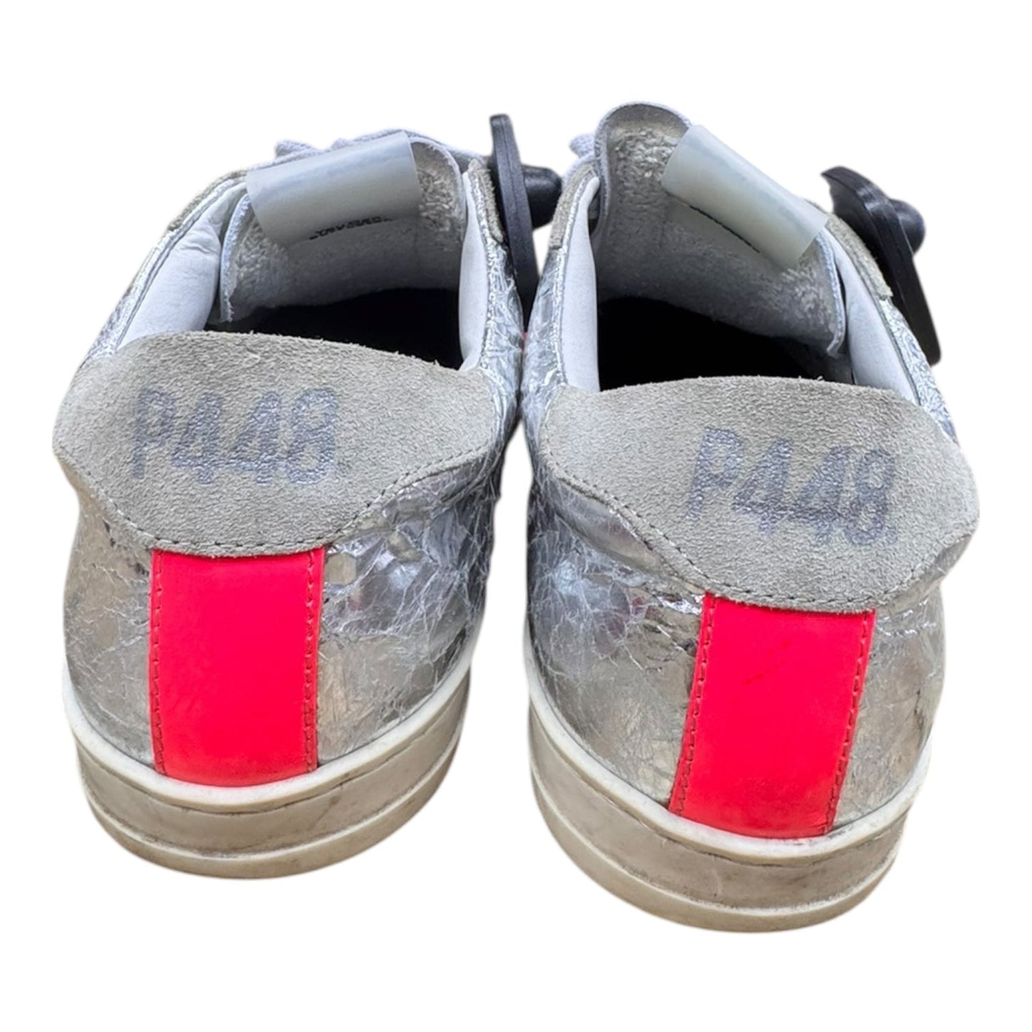 Shoes Sneakers By P448 In Pink & Silver, Size:6.5