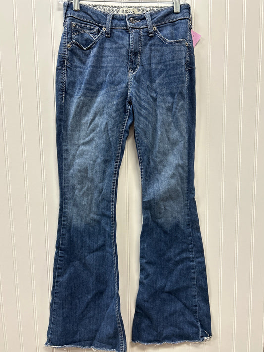 Jeans Flared By Ariat In Blue Denim, Size:4