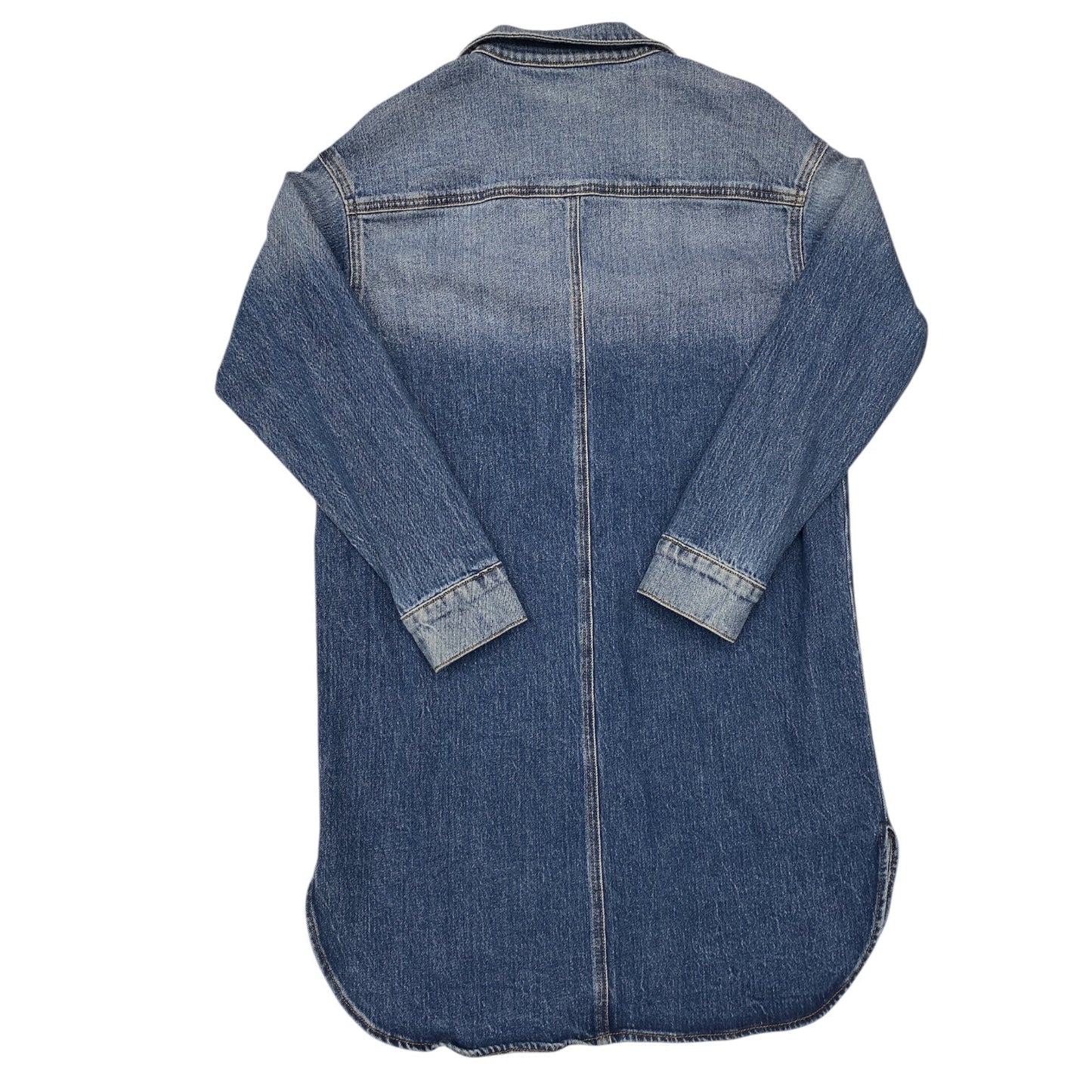 Dress Casual Midi By Evereve In Blue Denim, Size:S