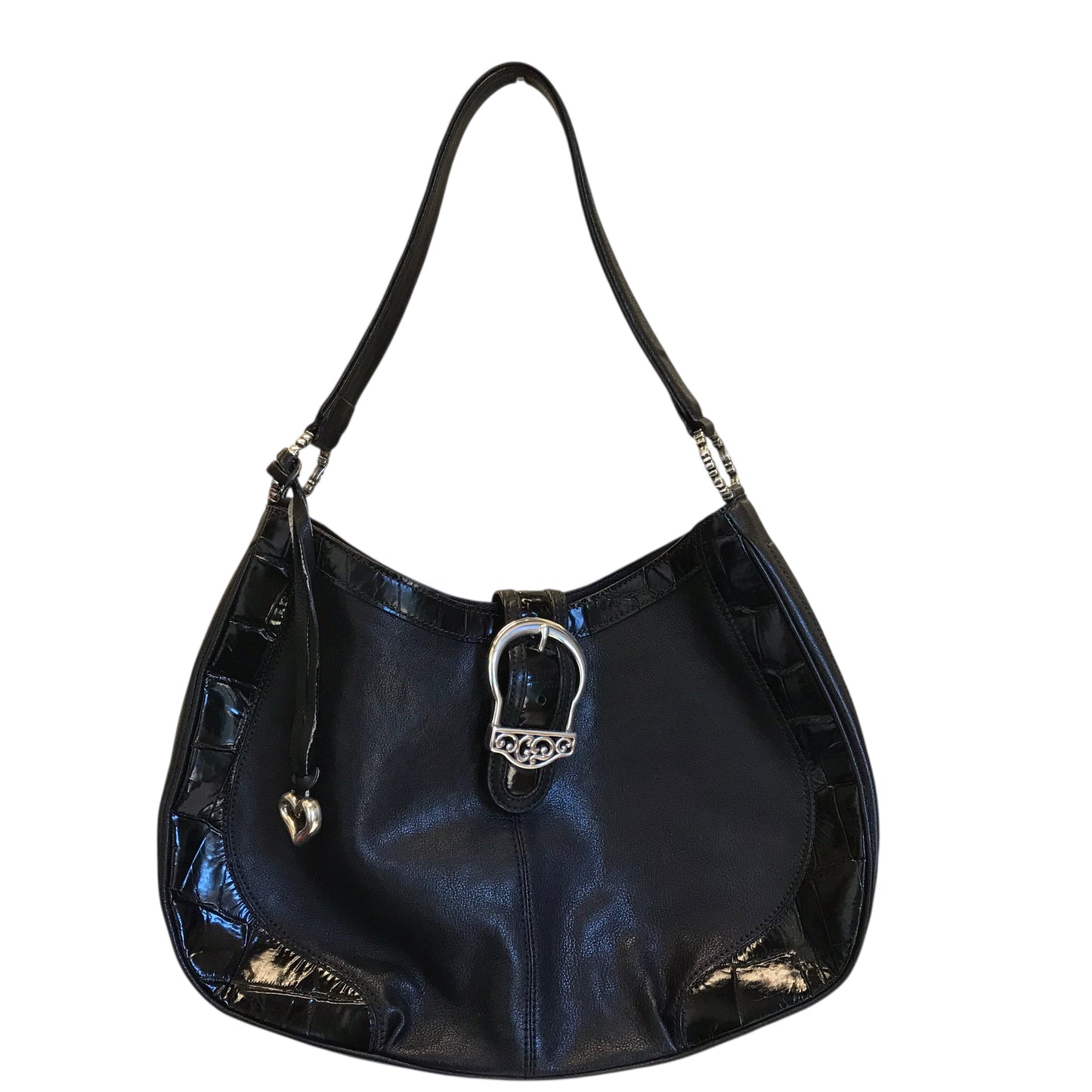 Handbag Leather By Brighton In Black, Size:Medium