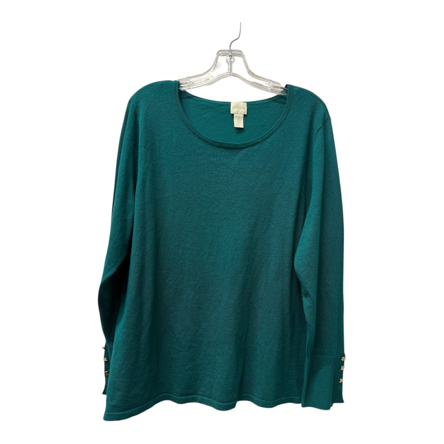 Sweater By Chicos In Green, Size:Xl